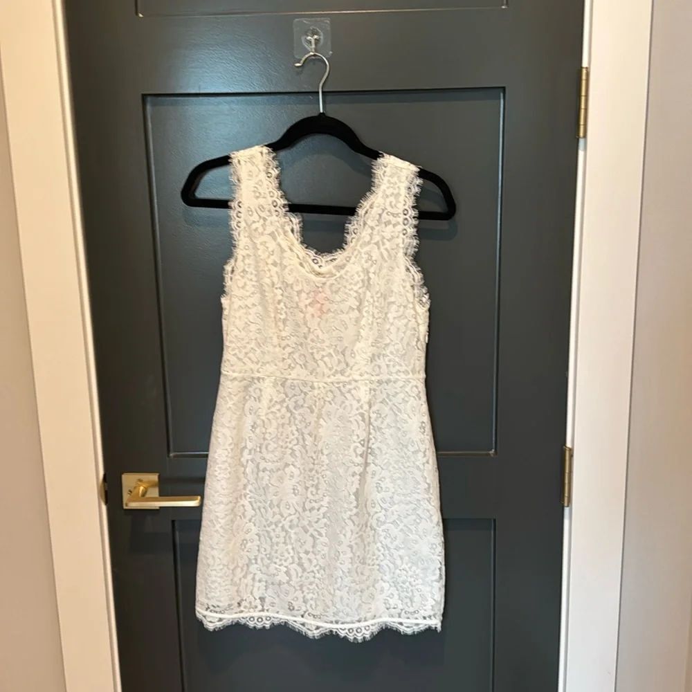 Joie White Lace Mini Dress Size M-NWOT